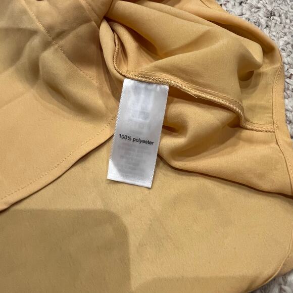 Maurices Button Front Sleeveless Blouse Sz S Gold Casual Career Office - Picture 2 of 5